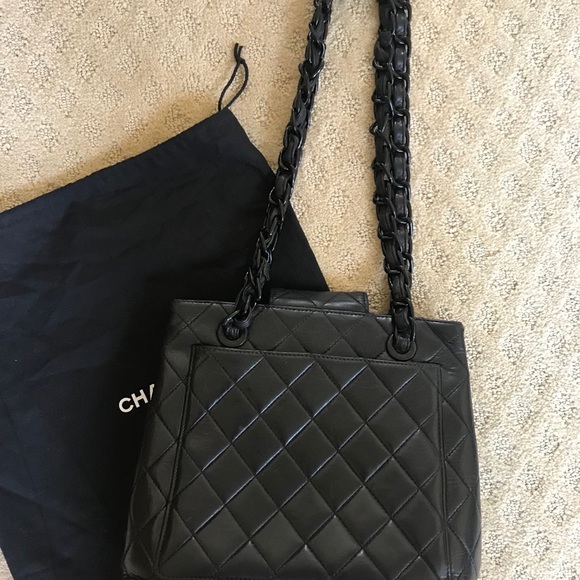 Chanel vintage black lambskin chain strap - Picture 6 of 7